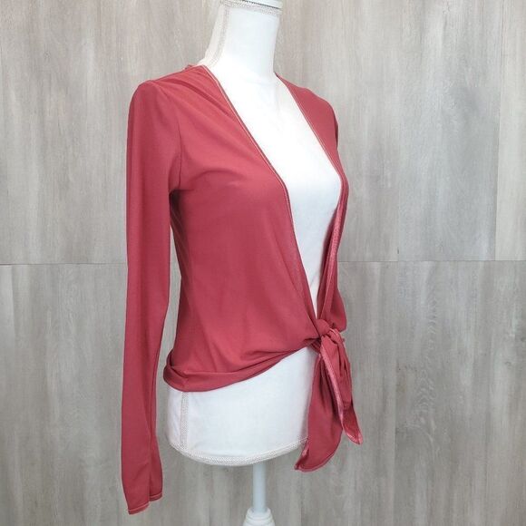 Urbane Y2K Tie Front  Nylon Cardigan G-0178 - Picture 8 of 14